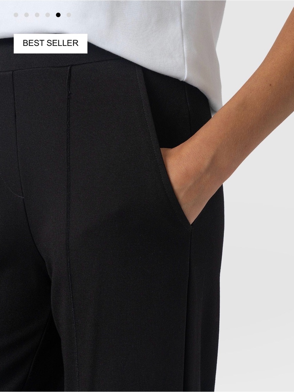 Saint + Sofia Keller Ponte Wide Leg Pant - Picture 3 of 6
